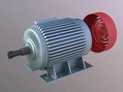 Engine generator  steam wind turbine Motor 3D model