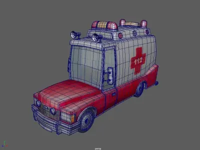 TOON Ambulance 01 3D model