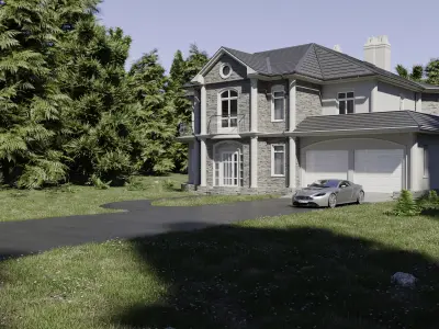 Classic Manor House Free 3D model