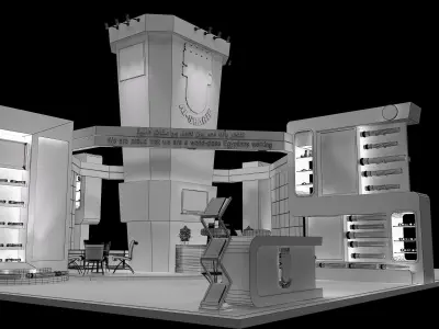 Booth Exhibition Stand a388a 3D model