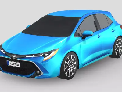 Toyota Corolla Hatchback 2021 Low-poly 3D model