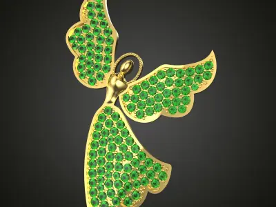 Mother Angel Necklace Free 3D print model