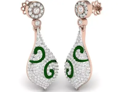 earring gold  3D print model