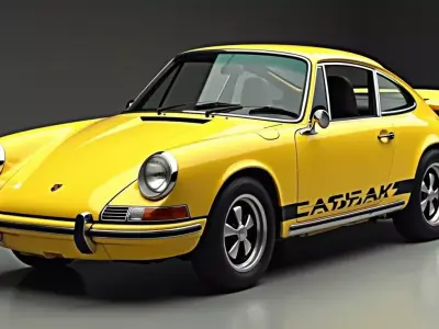 Porsche 911 Carrera RS 1973 3D Model LowPoly Low-poly 3D model