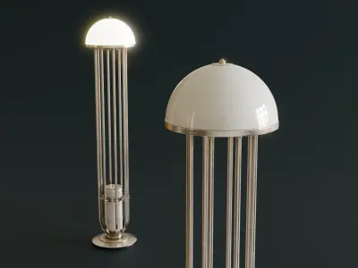 Mid-Century Dome Lamp Low-poly 3D model