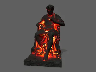 lava statue Low-poly 3D model