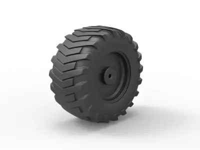 Rear wheel from Pulling tractor 2 3D print model