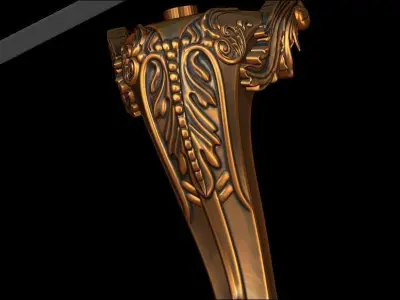 ornament Leg Table Furniture 3D print model