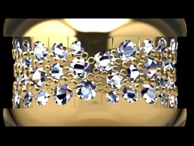 Bvlgari Necklace With Gems 3D print model