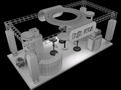 Booth Stand Exhibition a458 3D model