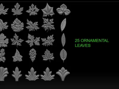 FLOWERS AND LEAVES SUPERPACK 3D print model