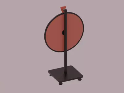 Spinning Wheel Low-poly 3D model