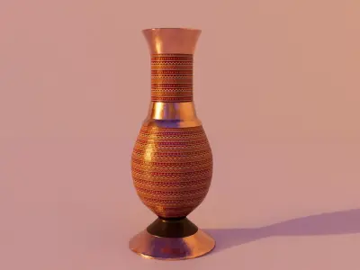 Medieval Flower Vase 8 Low-poly 3D model