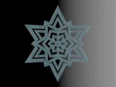 Snowflake Free low-poly 3D model