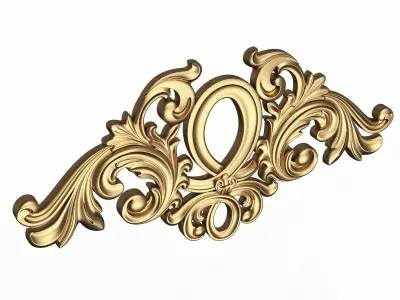 Carved Plaster Molding Decoration 046 Low-poly 3D model
