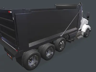 Kenworth  T800  Dump Truck Low-poly 3D model