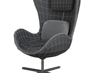 lazy chair 3d model Low-poly 3D model