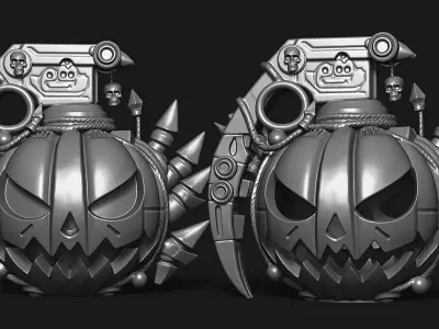 Halloween Grenade Pumpkin  Spooky Decor 3D print model