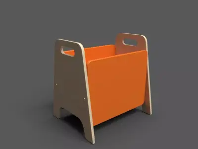 BacPiloo Orange Low-poly 3D model