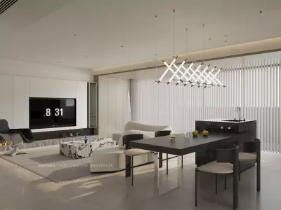 Modern Elegance- A Luxurious 3D Apartment Model 3D model