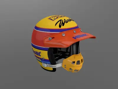 BMX Vintage Helmet 70s Warriors  3D model