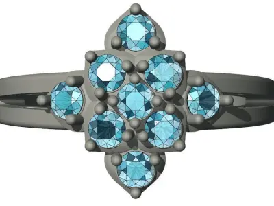 FLOWER LADIES RING  Free 3D print model