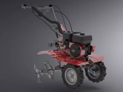 Rotary tiller 3D model