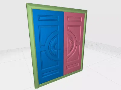 Hinged Doubledoor 02 3D model
