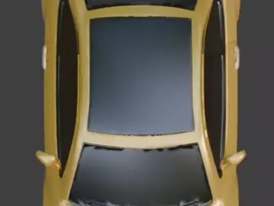 Yellow Cartoon School Bus 3D Model Low-poly 3D model