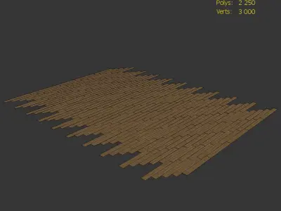 Wooden floor Oak Estate NEW Brushed 3D model