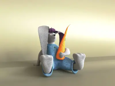 Toy bunny 3D model
