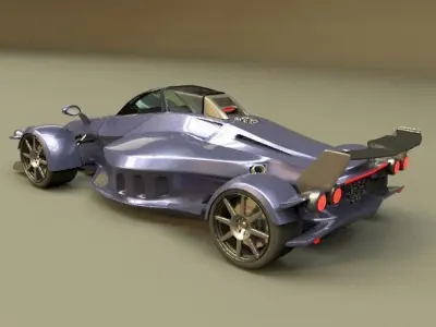 Tramontana futuristic concept car 3D model