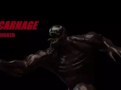 CARNAGE RIGGED MODEL Low-poly 3D model