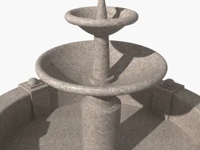 Granite fountain 3D model