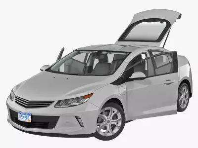 Generic Hybrid Car Rigged 3D model