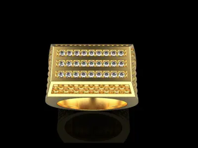 Signet ring model 1022 3D print model