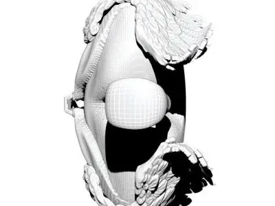 Love heart with wings pendant jewel  3D print model