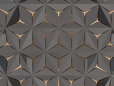 3D Hexagon Panel Low-poly 3D model