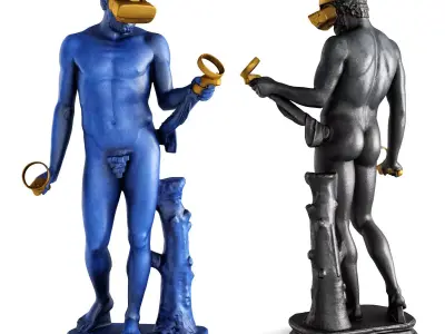 VR Greek Philosopher Low-poly 3D model