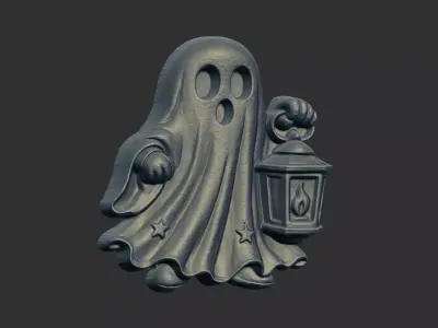 ghost with lanther cnc model 3D print model