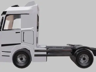 3d model Mercedes Benz Actros truck Low-poly 3D model