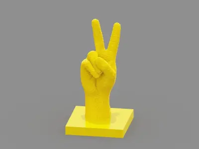 Sculpture Hand Victory 3D model