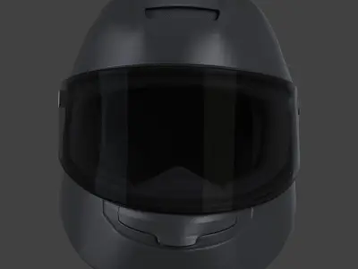 Full Face Biker Helmet 3D model