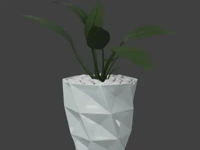 Abstract Planters Rectangles 2 Flowerpot Pot 3D print model