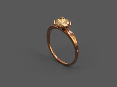 High-Quality 3D Ring Model Low-poly 3D model 24