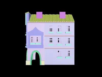 Medieval House 22 3D print model 3D model