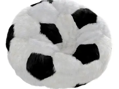 Chair bag soccer ball made of wool 3D model