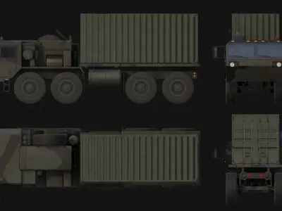 M1120 HEMTT LHS Heavy Expanded Mobility Tactical Truck Low-poly 3D model