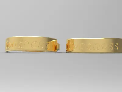 Goodness Couple Ring Gold 3D print model