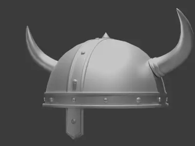 Viking Helmet - Low Poly Game Ready Low-poly 3D model